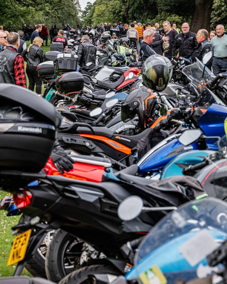 Bikes parked up at the fest