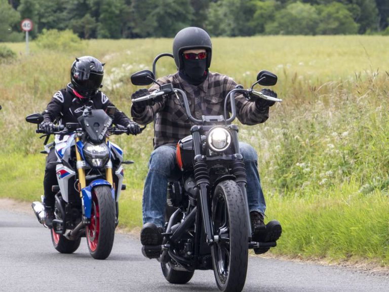 Two bikes on the road