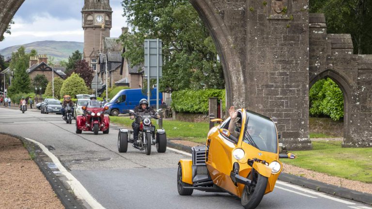 Trikes on the road through Brechin