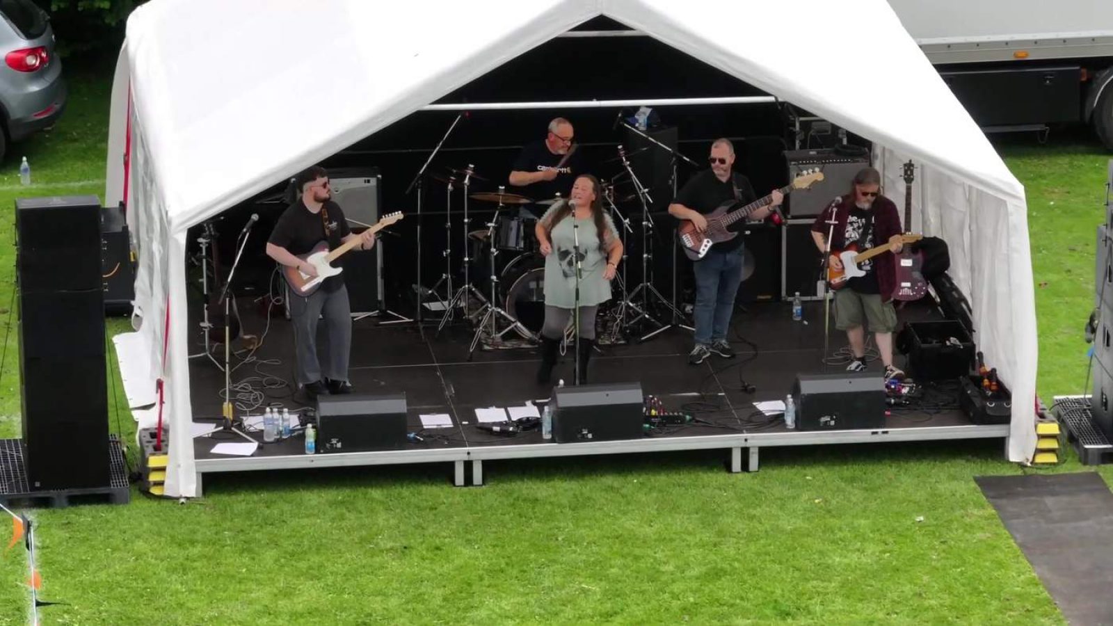 A band on the main stage